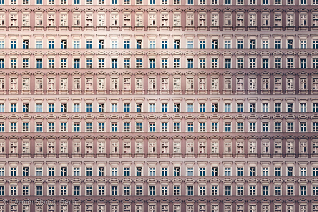 architectural pattern, windows with stucco of an old berlin house